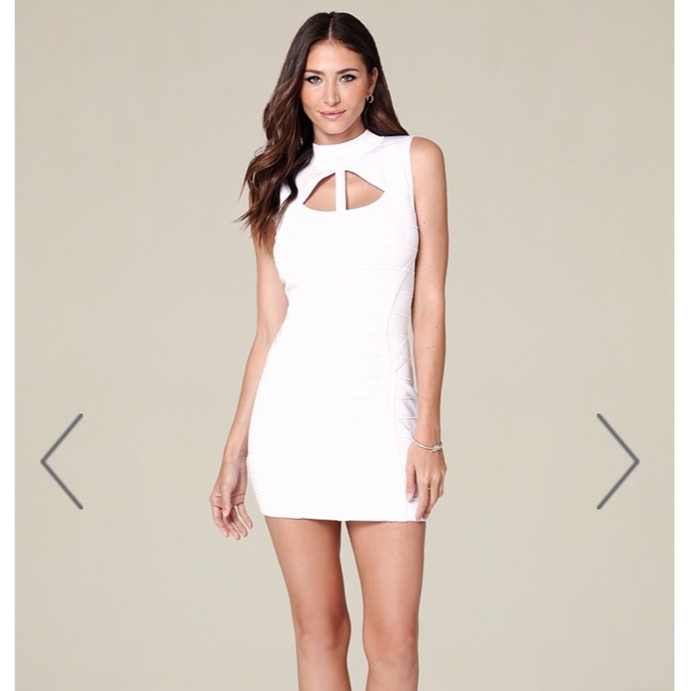 Beautiful white bebe bandage dress NWT!